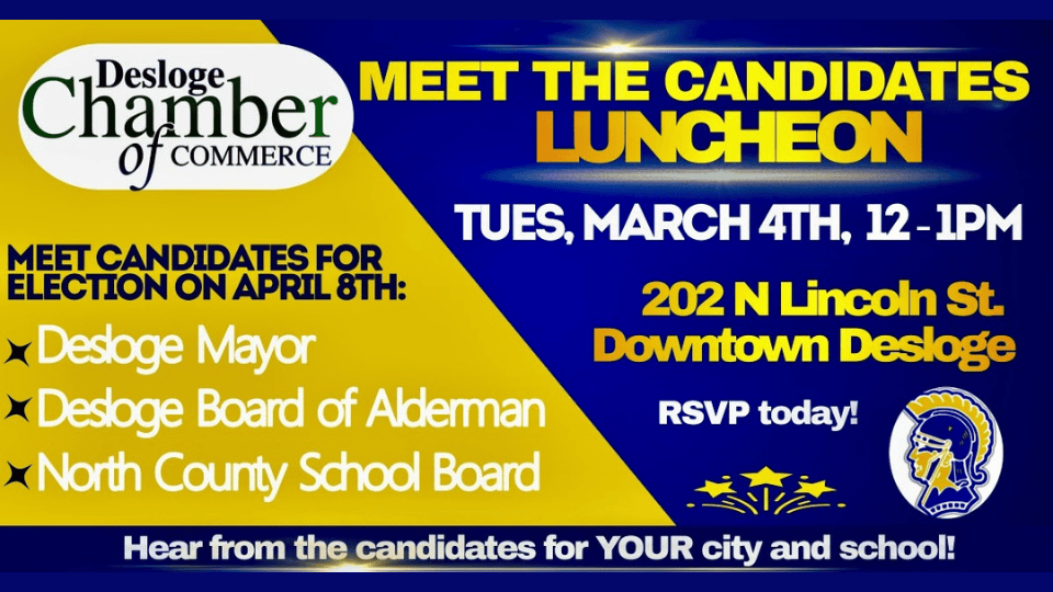 Desloge Chamber Luncheon to Feature Local Election Candidates