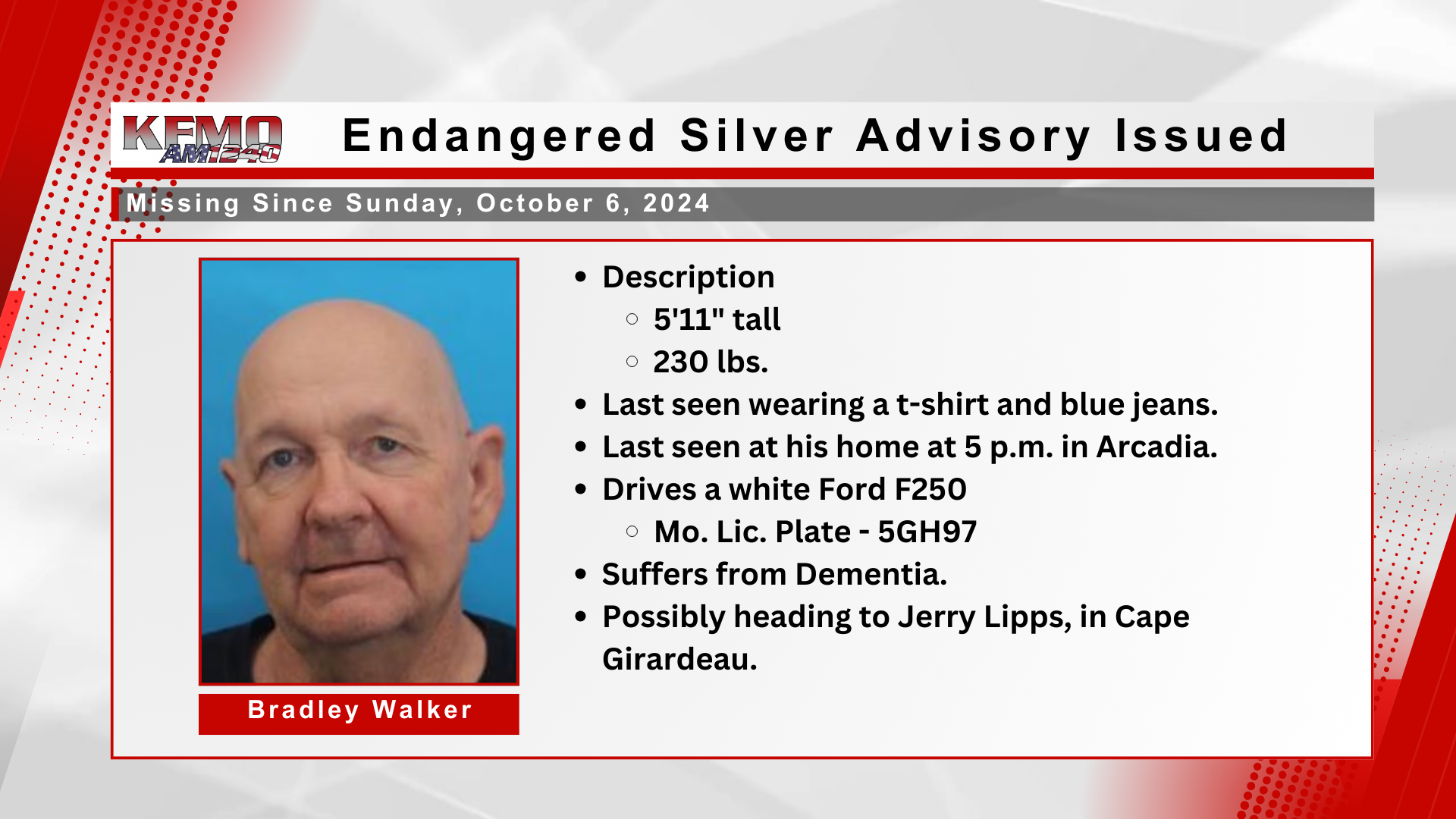 Endangered Silver Advisory Issued for Missing Iron County Man