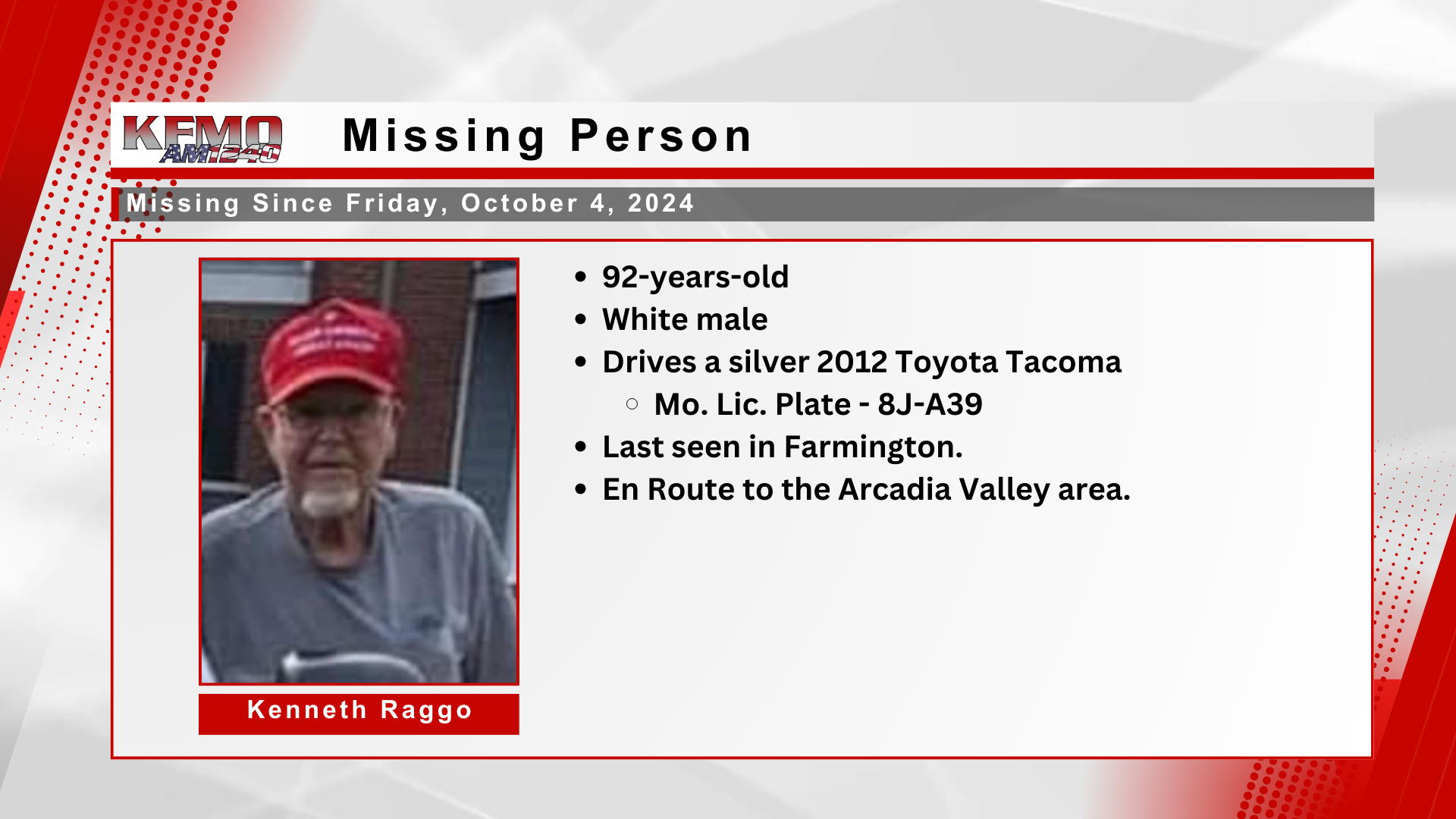 Farmington Police Seek Public Assistance in Locating Missing Elderly Man