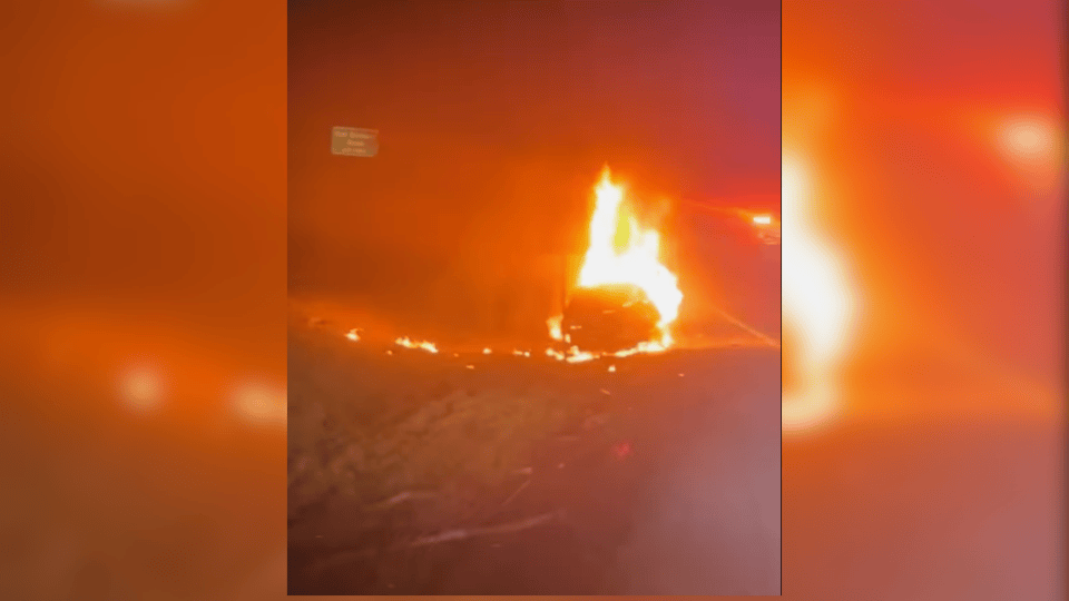 High-Speed Chase Ends in Fiery Crash on Highway 67