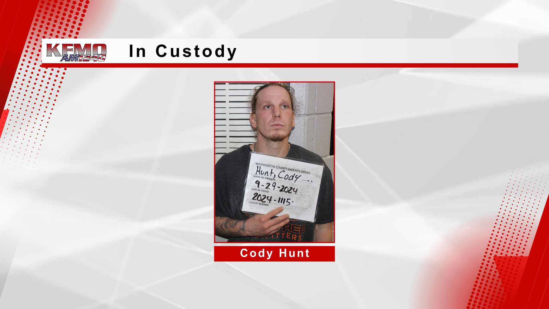 Hunt in Custody Following Search in Missing Person Case