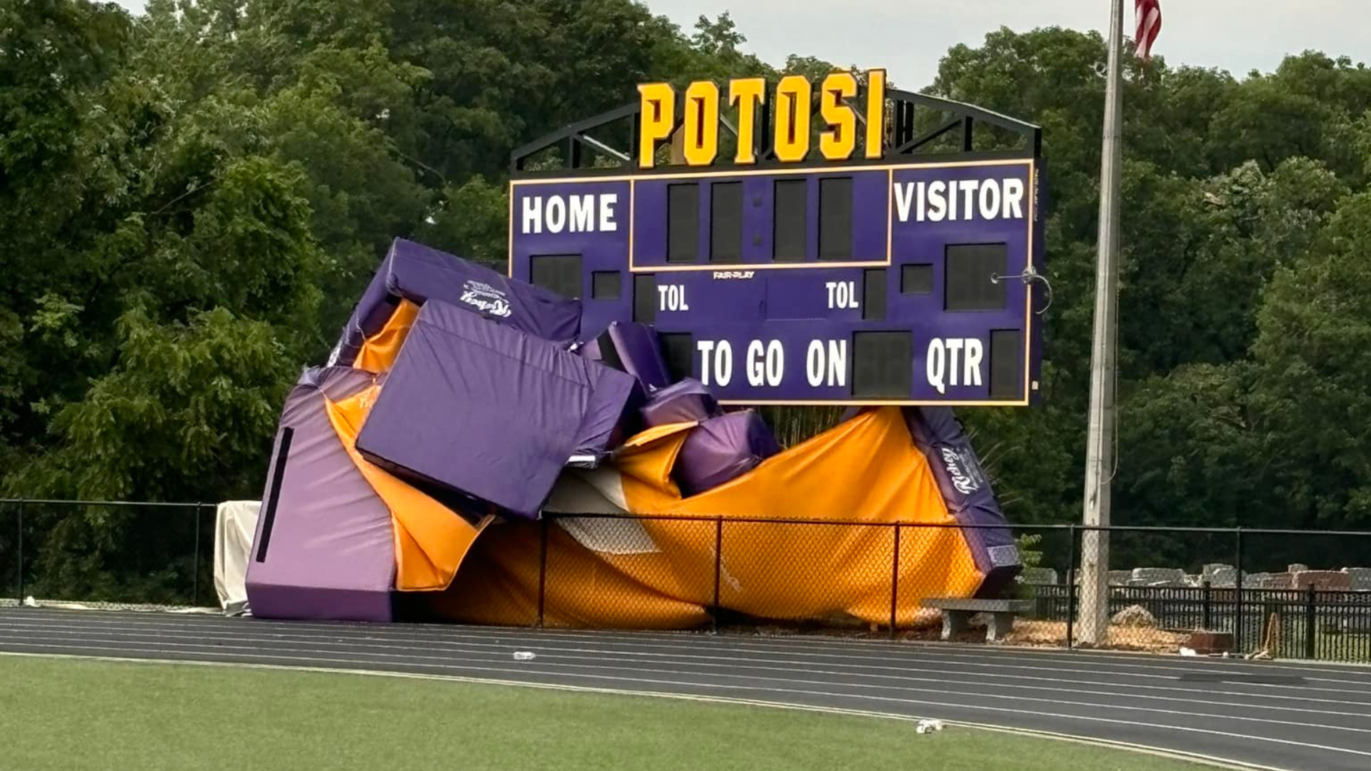 Storm Closes Potosi Track and Field
