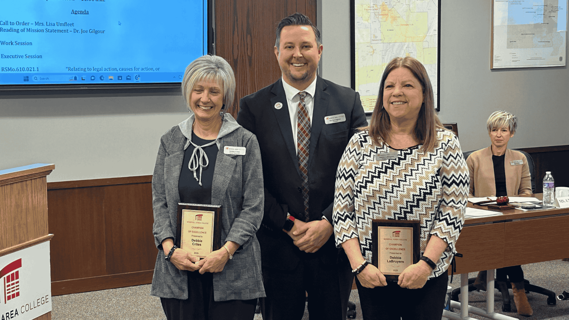 Two Mineral Area College Employees Honored with Champion of Excellence Award